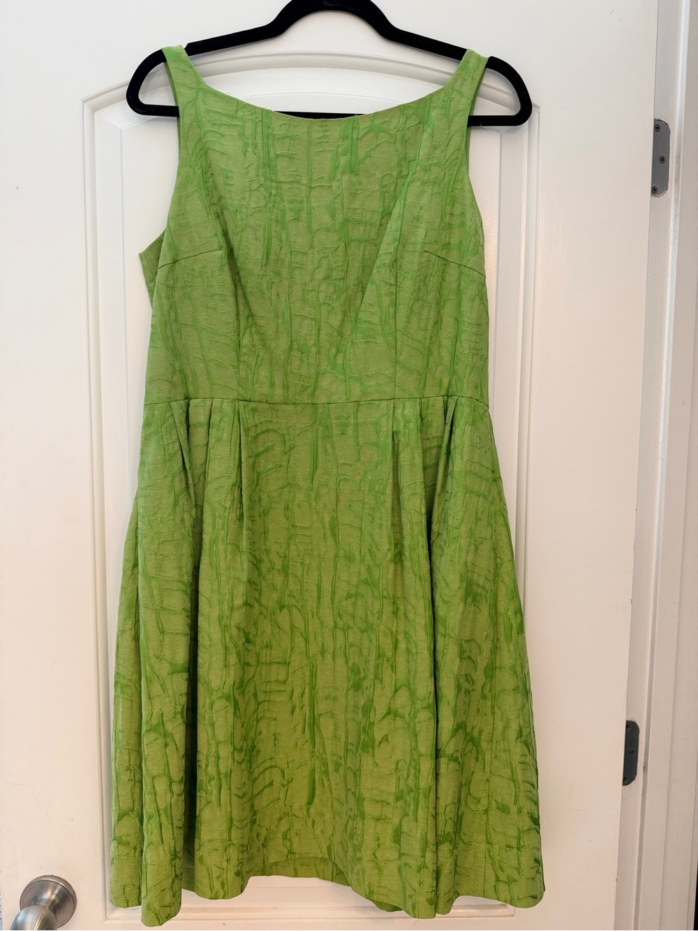 Taylor Green Textured Jacquard Fit and Flare Dress Size 8